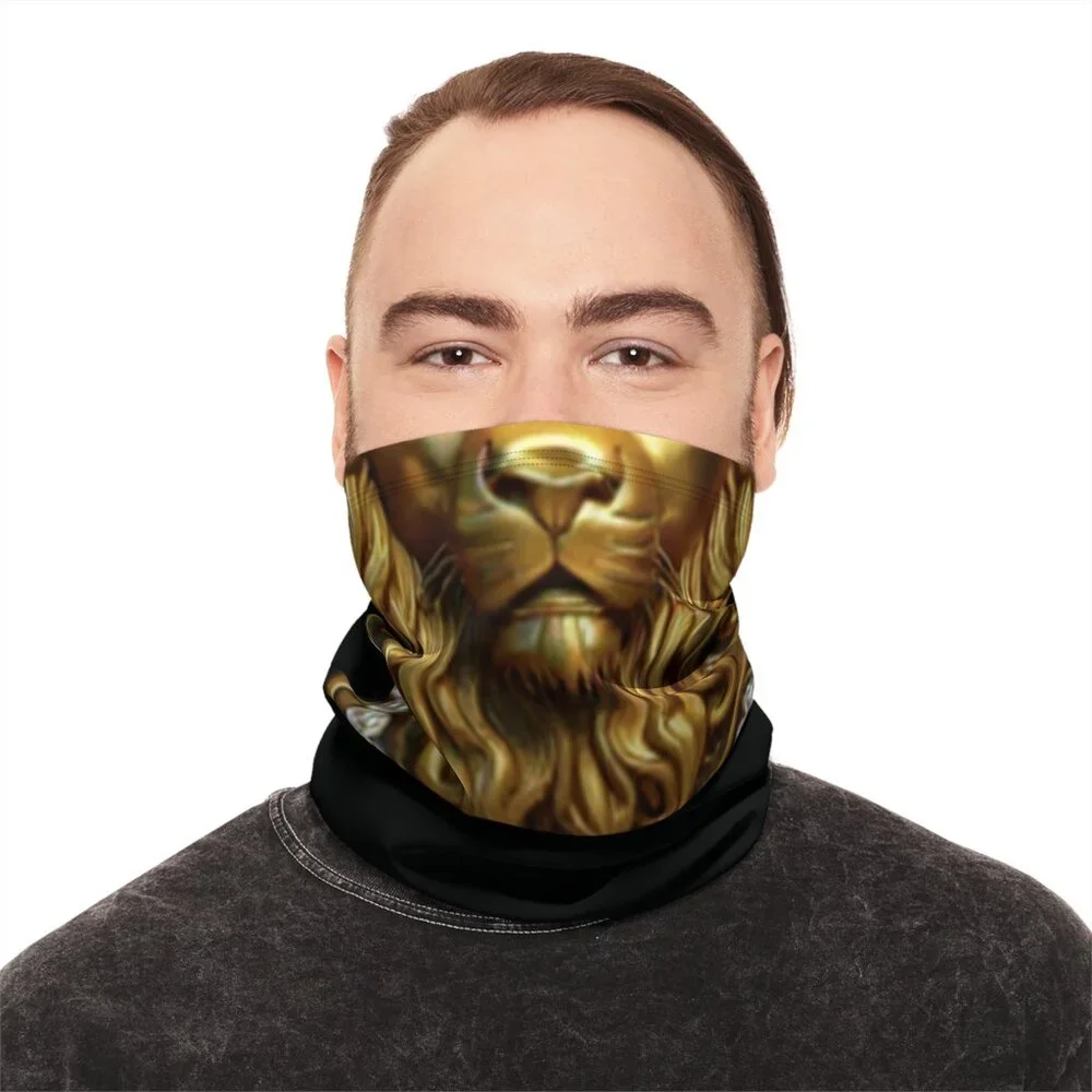 Lion Crest Winter Neck Gaiter with Drawstring
